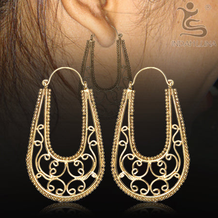 Brass Earrings Earrings 18 gauge (1mm) Yellow Brass