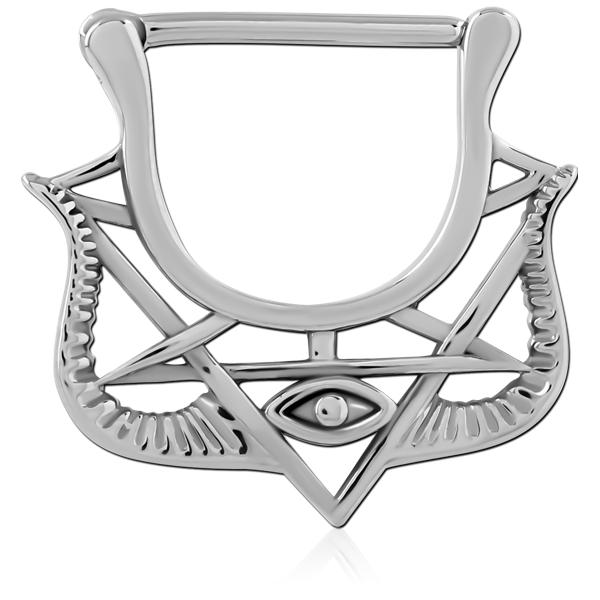 Satanic Stainless Nipple Clickers Nipple Clickers 14g - 5/8