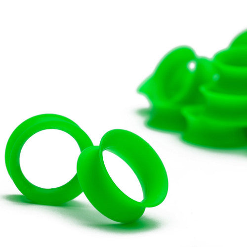UV Green Skin Eyelets by Kaos Softwear Stretched Lobes