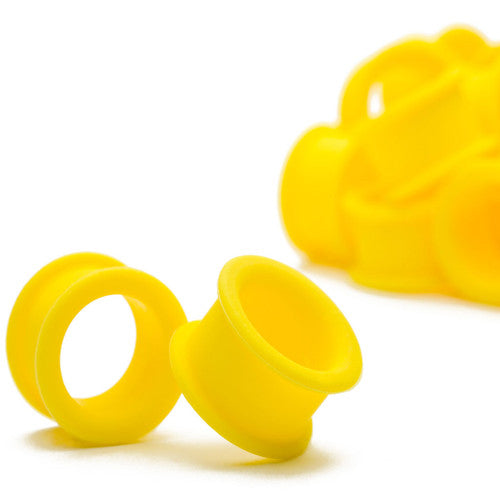 Yellow Tunnels by Kaos Softwear Stretched Lobes
