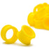 Yellow Tunnels by Kaos Softwear Stretched Lobes