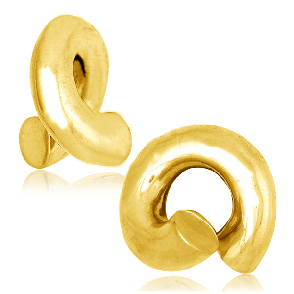 00g Brass Coils Ear Weights 00 gauge (9.5mm) Yellow Brass