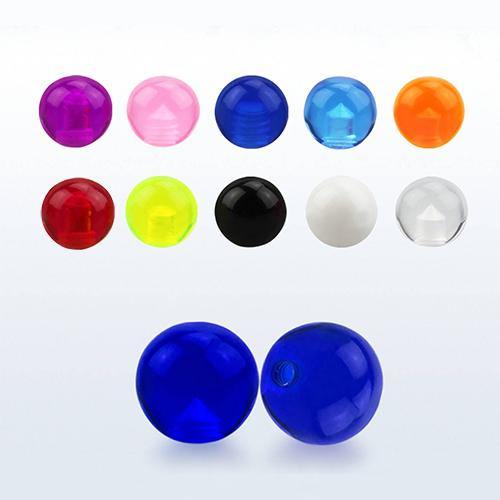 14g Acrylic Replacement Balls (4-pack) Replacement Parts 14g - 4mm diameter Black