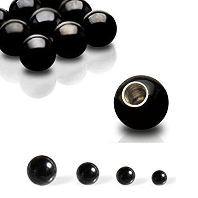 14g Black Titanium Replacement Balls (2-Pack) Replacement Parts 14g - 3mm diameter Black Titanium