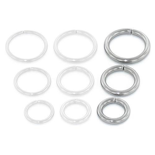 14g Niobium Continuous Ring by NeoMetal Continuous Rings 14g - 1/4" diameter (6mm) High Polish (silver)