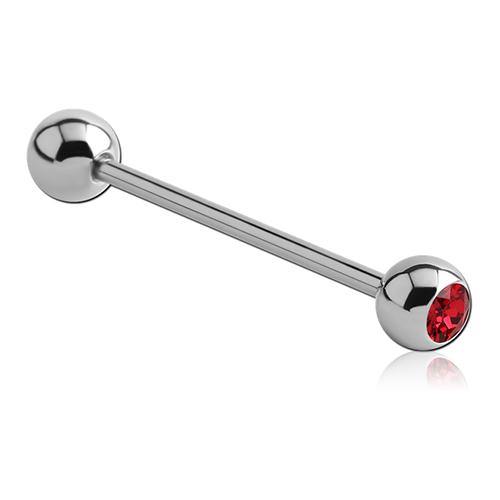14g CZ Stainless Industrial Barbell Industrials 14g - 1-1/4