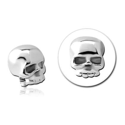 14g Skull Stainless End Replacement Parts 14g - 5mm diameter Stainless Steel