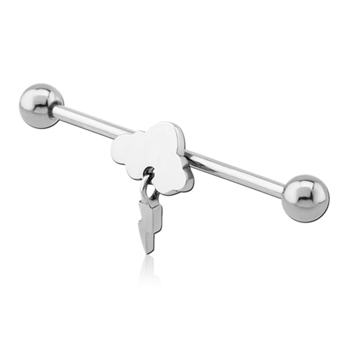 14g Thundercloud Industrial Barbell Industrials 14g - 1-5/16" long (34mm) Stainless Steel