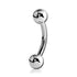 14g Titanium Curved Barbell Curved Barbells 14g - 5/16" long (8mm) - 4mm balls Solid Titanium