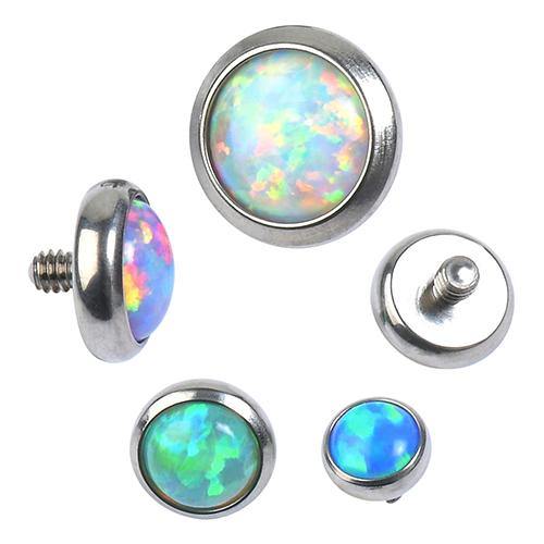 Titanium Low-Profile Opal Dermal Tops – Tulsa Body Jewelry