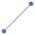 16g Ferido CZ Industrial Barbell Industrials 16g - 1-1/4" long (32mm) - 4mm balls Aqua