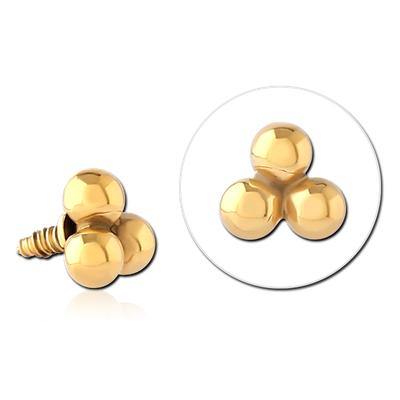 16g 3-Ball Gold End Replacement Parts 16 gauge Gold