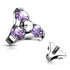 16g CZ Trinity Stainless End Replacement Parts 16g - 5mm diameter Light Purple