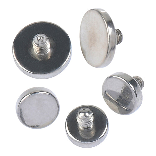 16g Flat Disc Titanium End Replacement Parts 16 gauge - 3mm diameter High Polish (silver)