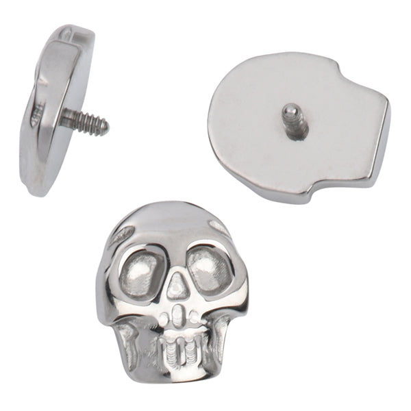 16g Skull Titanium End Replacement Parts 16 gauge - 5.9x7.2mm High Polish (silver)