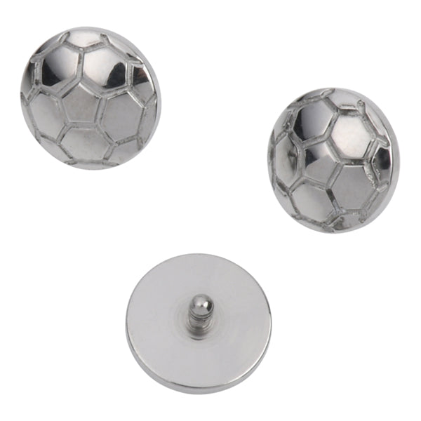 16g Soccer Ball Titanium End Replacement Parts 16 gauge - 5x5mm High Polish (silver)