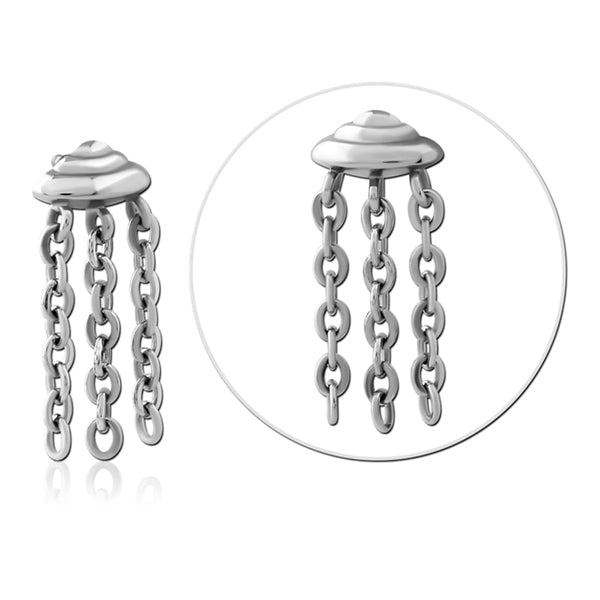 16g UFO Tassel Stainless End Replacement Parts 16 gauge - 6x15mm Stainless Steel