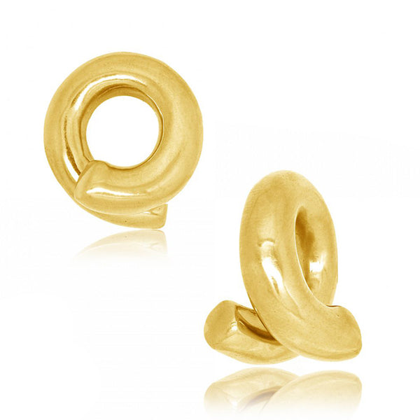 2g Brass Coils Ear Weights 2 gauge (6mm) Yellow Brass
