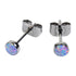 4mm Opal Titanium Stud Earrings Earrings 20 gauge Black Opal