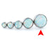 5mm Bezel-set Cabochon Threadless End by NeoMetal Replacement Parts 5mm OW - White Opal