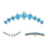 16g 9-Round Prong CZ Titanium End Replacement Parts 16 gauge - 4.9x15mm Aqua CZs