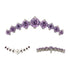 16g 9-Round Prong CZ Titanium End Replacement Parts 16 gauge - 4.9x15mm Purple CZs