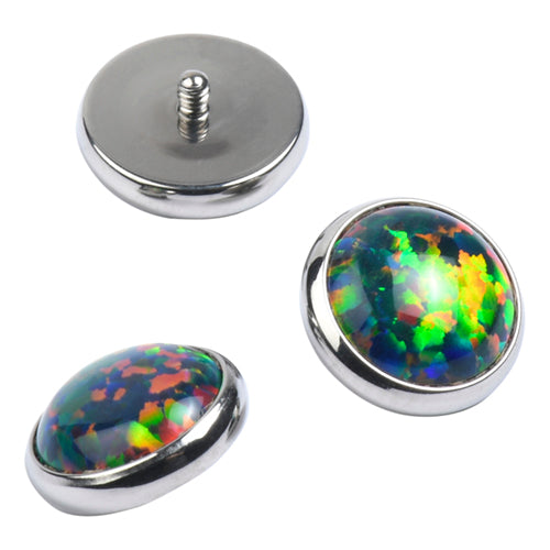 14g Titanium Opal Disc Dermals  