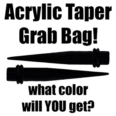 Acrylic Taper Grab Bag Tapers 14 gauge (1.6mm) Random