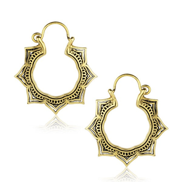 Yellow Brass Earrings Earrings 18 gauge Yellow Brass