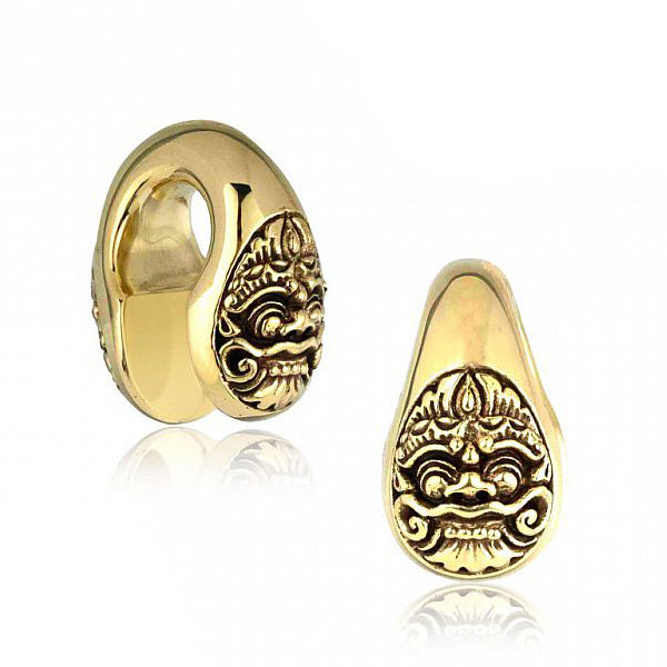Barong Keyhole Weights Ear Weights 1/2 inch (12mm) Yellow Brass