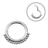 Beaded Titanium Hinged Ring Hinged Rings 16g - 5/16" diameter (8mm) High Polish (silver)