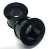 Black DF Bullet Holes by Gorilla Glass Stretched Lobes 2 gauge (6mm) Black