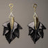 Black Obsidian Maple Leaf Pendants by Diablo Organics Ear Weights  