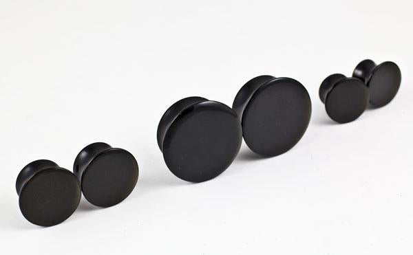 Black Obsidian Mayan Plugs by Oracle Body Jewelry Plugs 7/16 inch (11mm) Black Obsidian