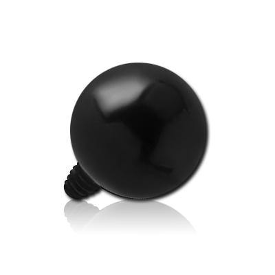 14g Ball Black Titanium End Dermals 14g - 3mm diameter Black