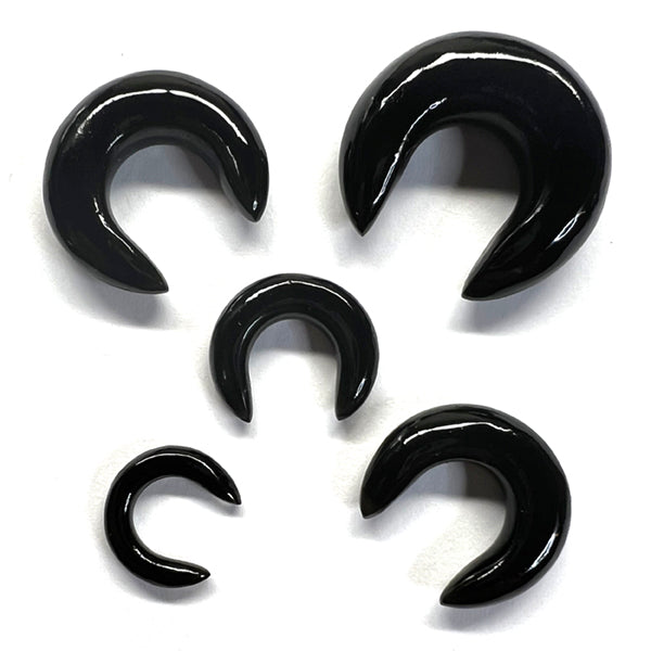 Black Agate Septum Pincer Pincers 8g - 5/16" diameter (8mm) Black Agate