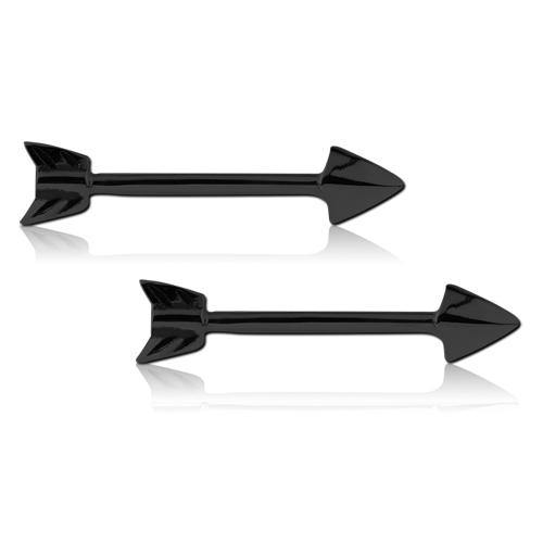 Arrow Black Nipple Barbells Nipple Barbells 14g - 5/8" long (16mm) Black