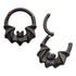 Bat Black Hinged Segment Ring Hinged Rings 16g - 3/8" diameter (10mm) Black Stainless