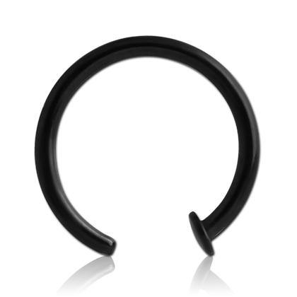Black Nose Hoop Nose 20g - 1/4" diameter (6mm) Black