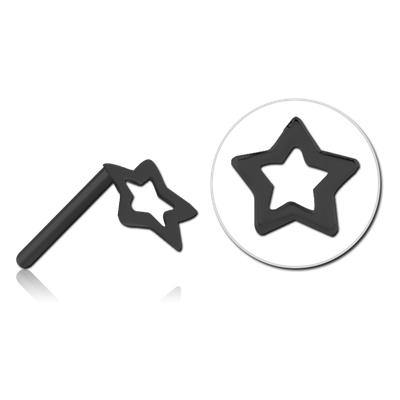 Star Outline Black Threadless End Replacement Parts 4.8x5mm Black