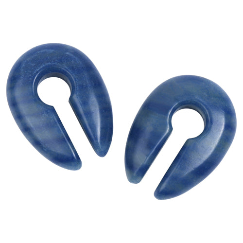 Blue Aventurine Keyhole Ear Weights Ear Weights 2 gauge (6mm) Blue Aventurine