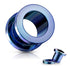 PVD Coated Screw-On Tunnels Plugs 1/2 inch (12mm) Blue
