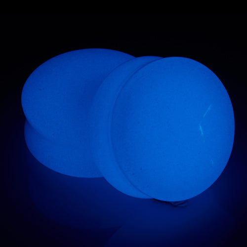 Blue Glow-in-the-Dark Glass Convex Plugs Plugs  