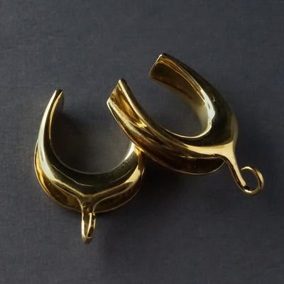 Brass Saddle Spreader Hooks by Diablo Organics Ear Weights  