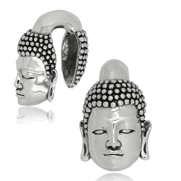 Buddha Brass Weights Ear Weights 1/2 inch (12mm) White Brass
