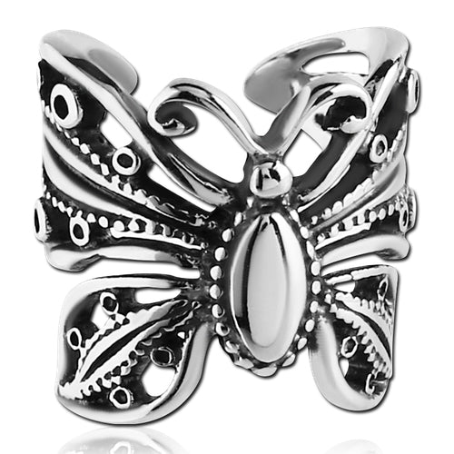 Stainless Butterfly Ear Cuff Ear Cuffs one-size-fits-all Stainless Steel
