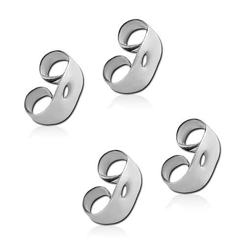 Stainless Earring Back Replacements (TWO PAIR) Earrings 20 gauge Stainless Steel