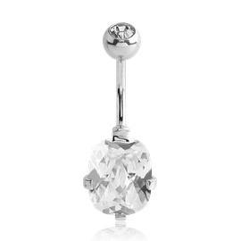 CZ Cushion Belly Ring Belly Ring  