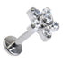 16g CZ Flower Titanium Labret Labrets 16g - 1/4" long (6mm) Solid Titanium