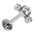 16g CZ Mickey Titanium Labret Labrets 16g - 1/4" long (6mm) Solid Titanium